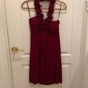 Red Flirty Midi Dress